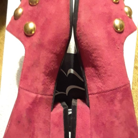 Flats shoes Size: 6.5 vintage Cara Leigh red suede - Picture 5 of 6